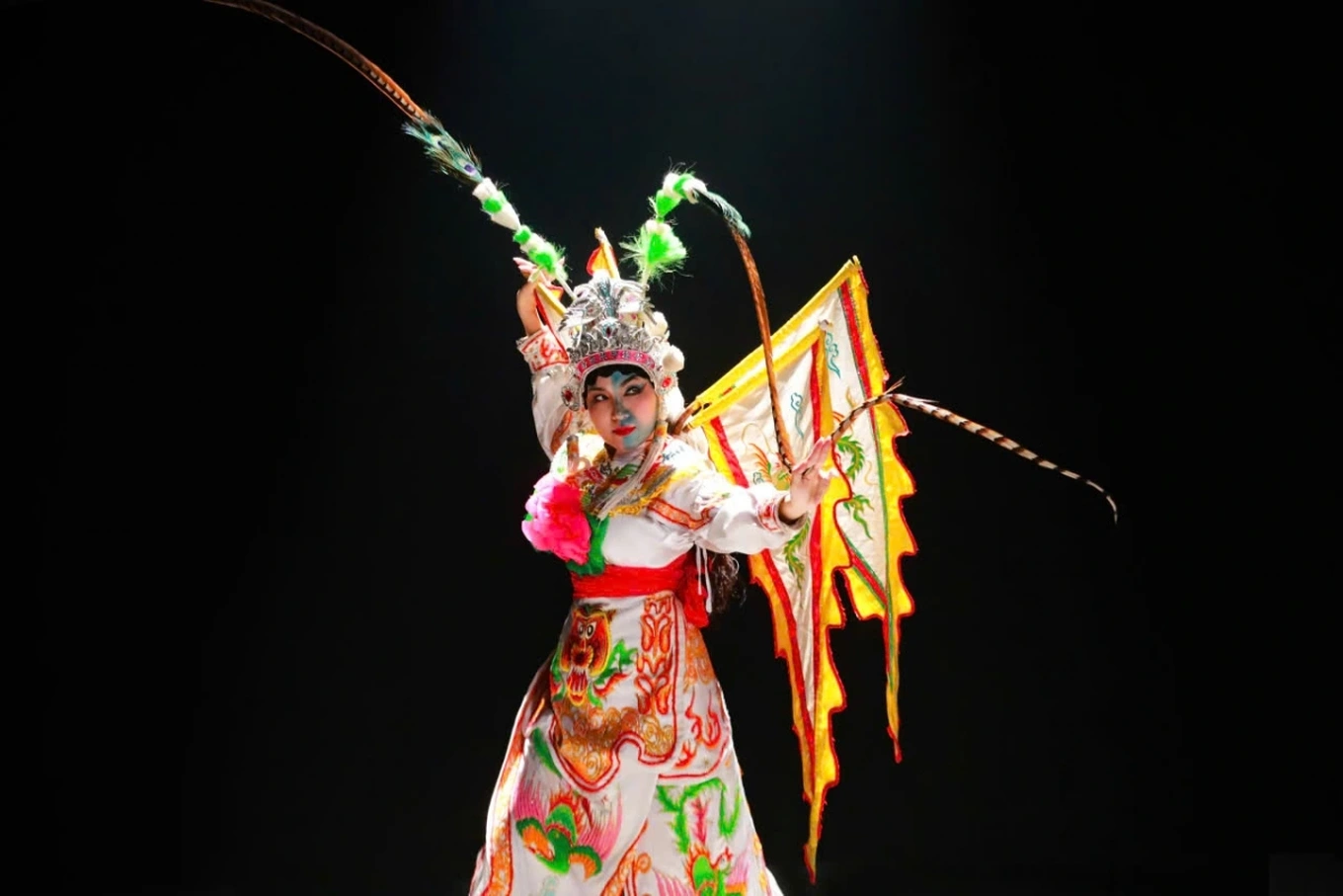 Đạo diễn, biên đạo múa Tuyết Minh cũng xuất hiện là người dẫn truyện bằng hình thể trong phim (Ảnh: Ban tổ chức).